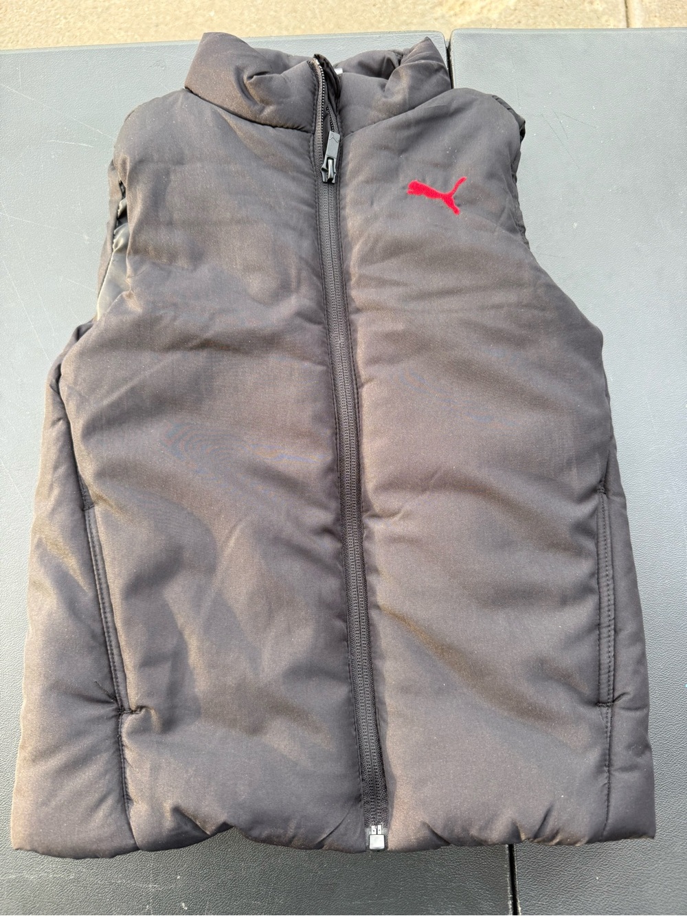 Puma Kids Black Vest with Red Logo